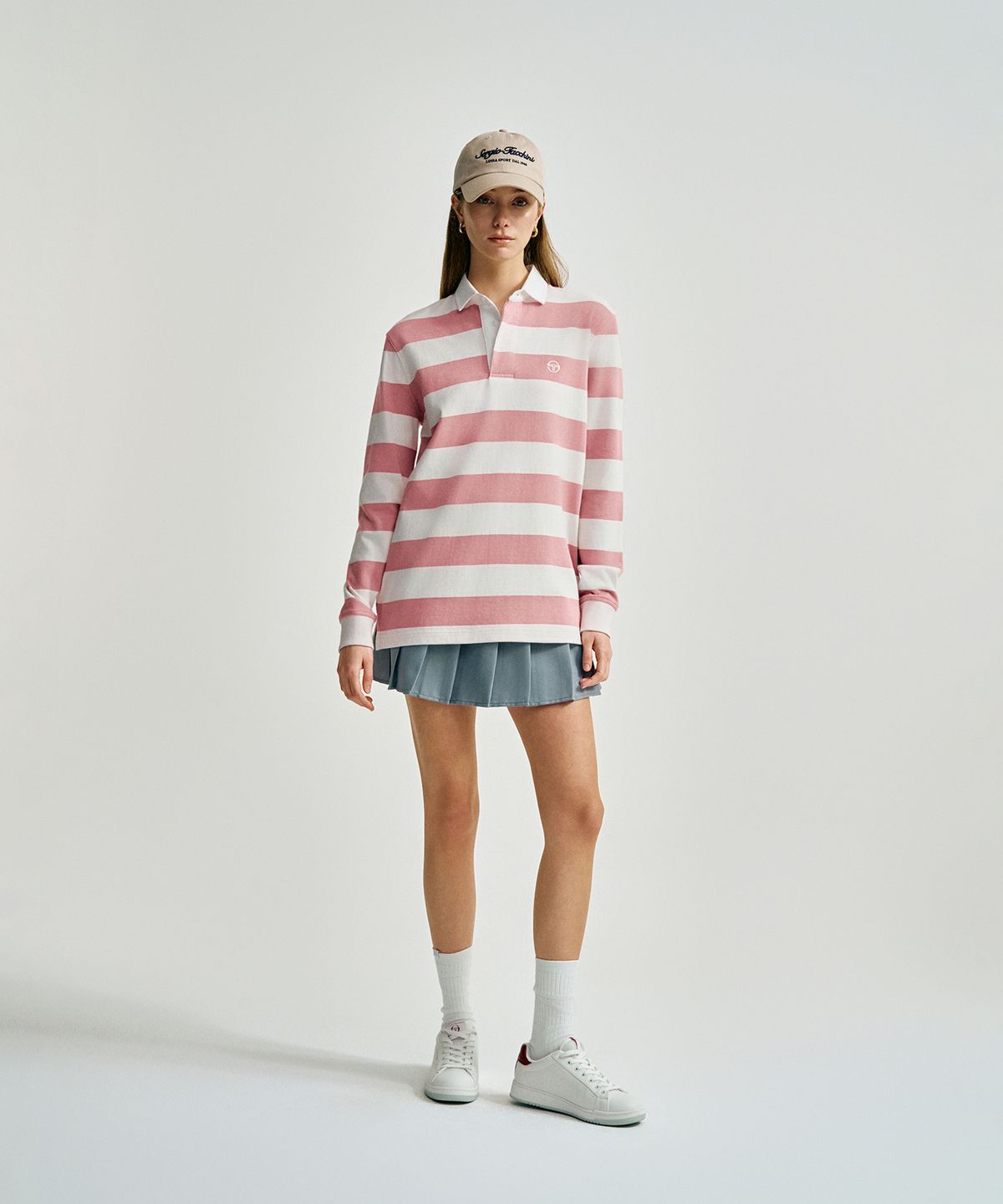 세르지오 타키니(SERGIO TACCHINI) U 스트라이프 저지 럭비 셔츠 (Pink)