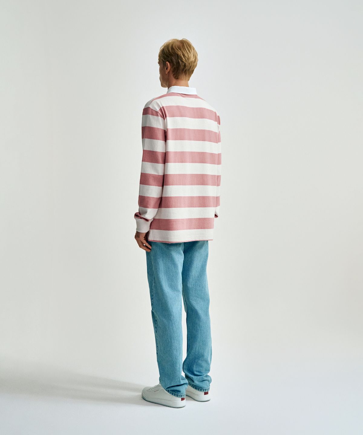 세르지오 타키니(SERGIO TACCHINI) U 스트라이프 저지 럭비 셔츠 (Pink)