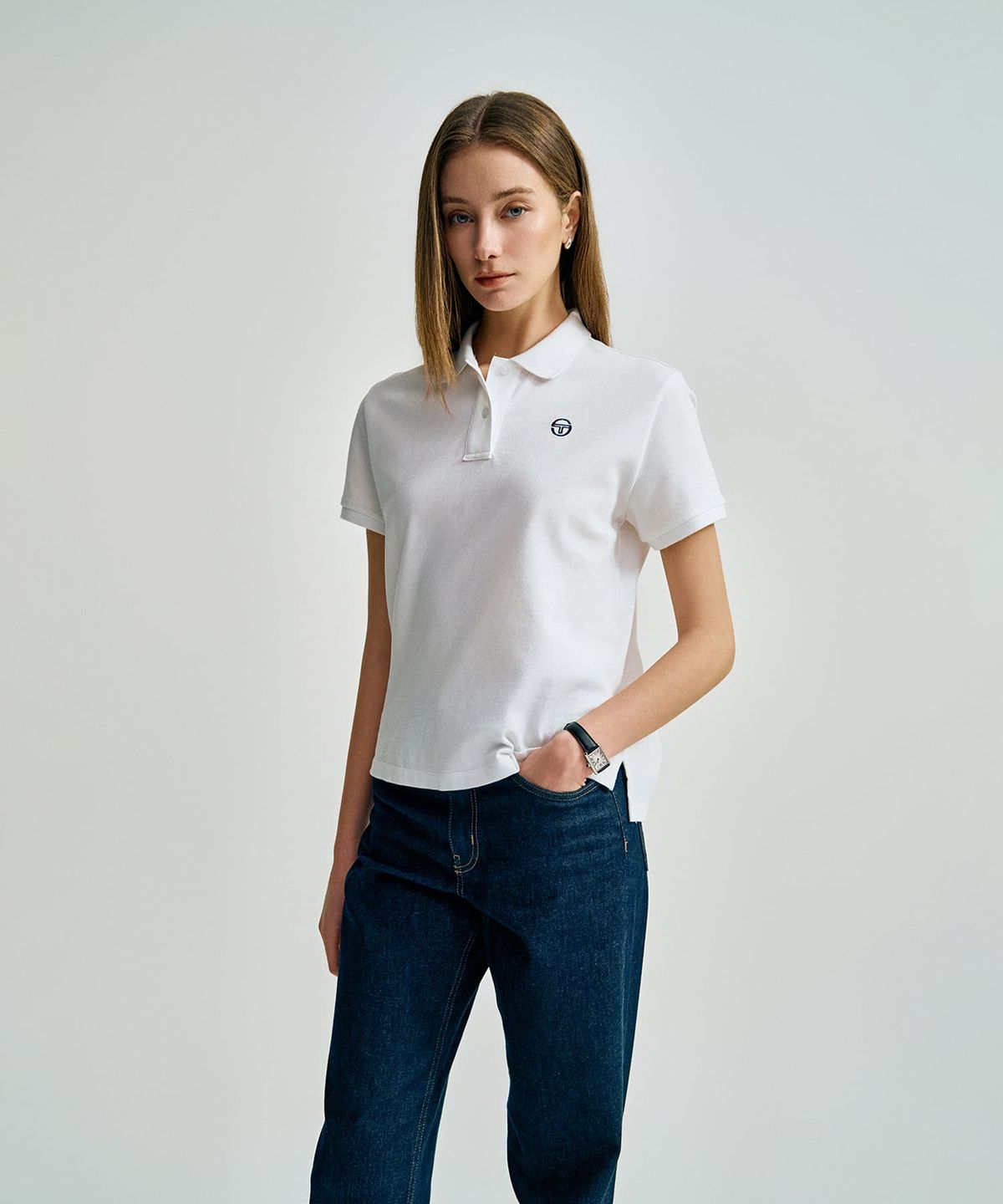세르지오 타키니(SERGIO TACCHINI) W 클래식 여성 폴로 (White)