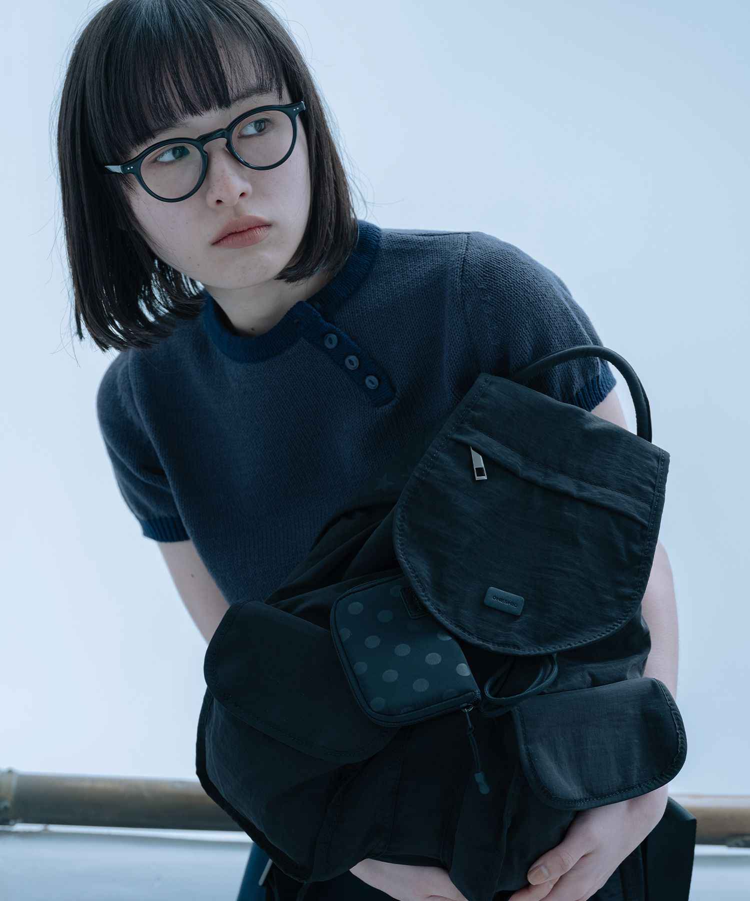 【OHESHIO】TWO POCKET BACKPACK バックパック MUSINSA公式 | OHESHIO TWO POCKET BACKPACK, BLACK