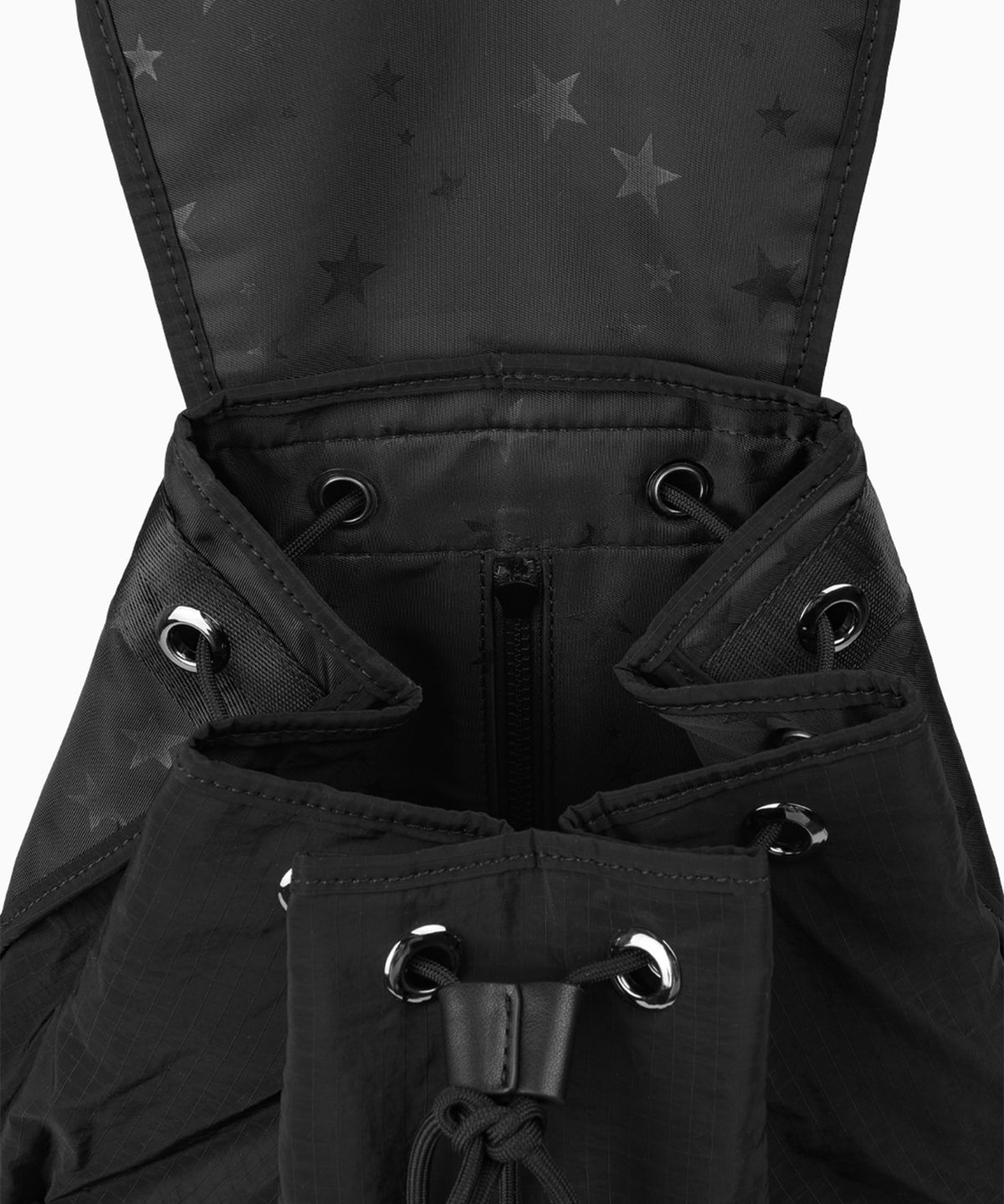 오헤시오(OHESHIO) TWO POCKET BACKPACK, BLACK