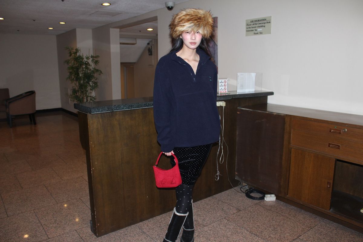 어텐즈(ATTENDS) CozyFit fleece half zip up (Navy)
