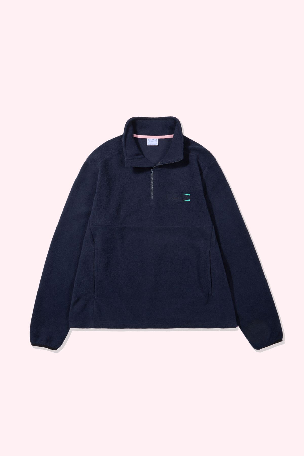 어텐즈(ATTENDS) CozyFit fleece half zip up (Navy)
