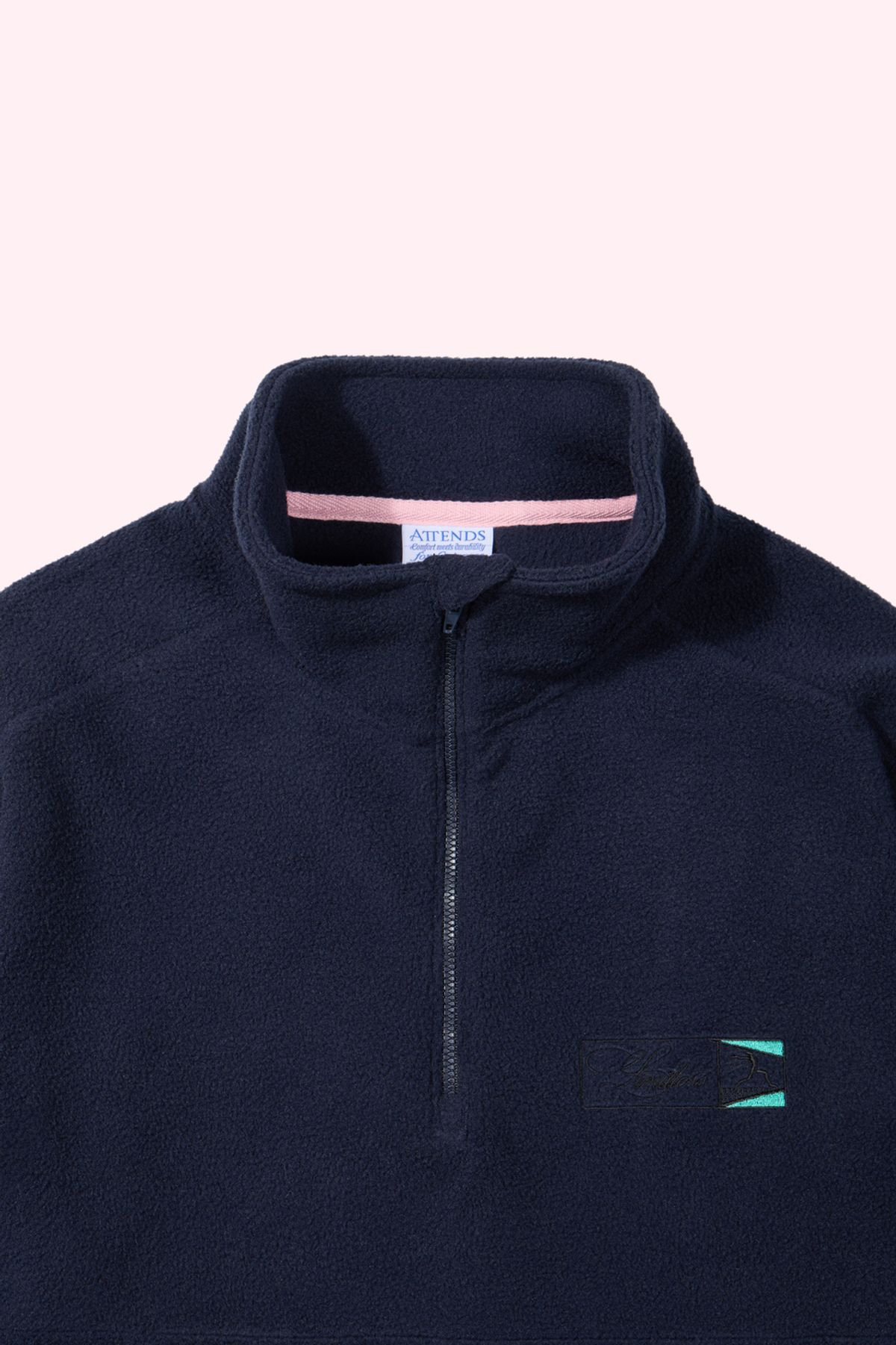 어텐즈(ATTENDS) CozyFit fleece half zip up (Navy)