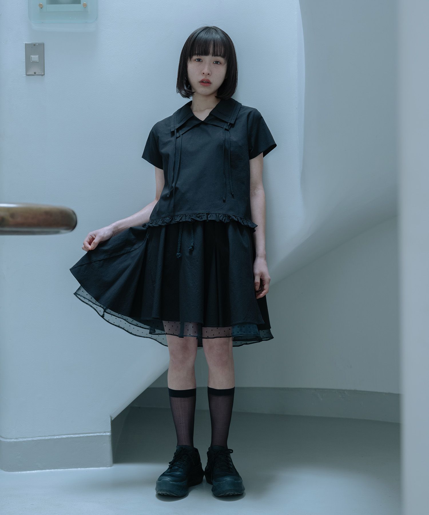 【Oheshio】 FLARE LAYERED BANDING SKIRT 2色 MUSINSA | OHESHIO FLARE LAYERED BANDING SKIRT, BLACK