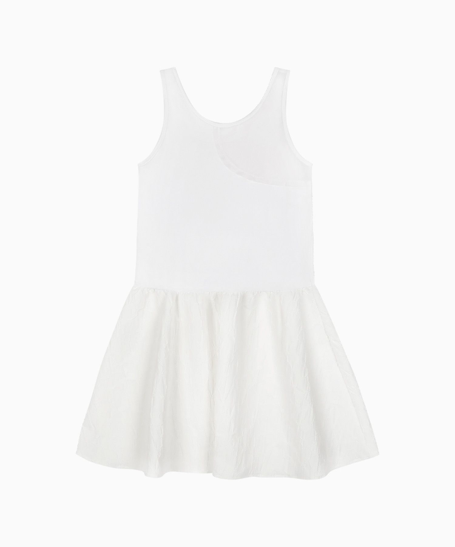 MUSINSA公式 | OHESHIO LAYERED FLARE SHEER DRESS, WHITE