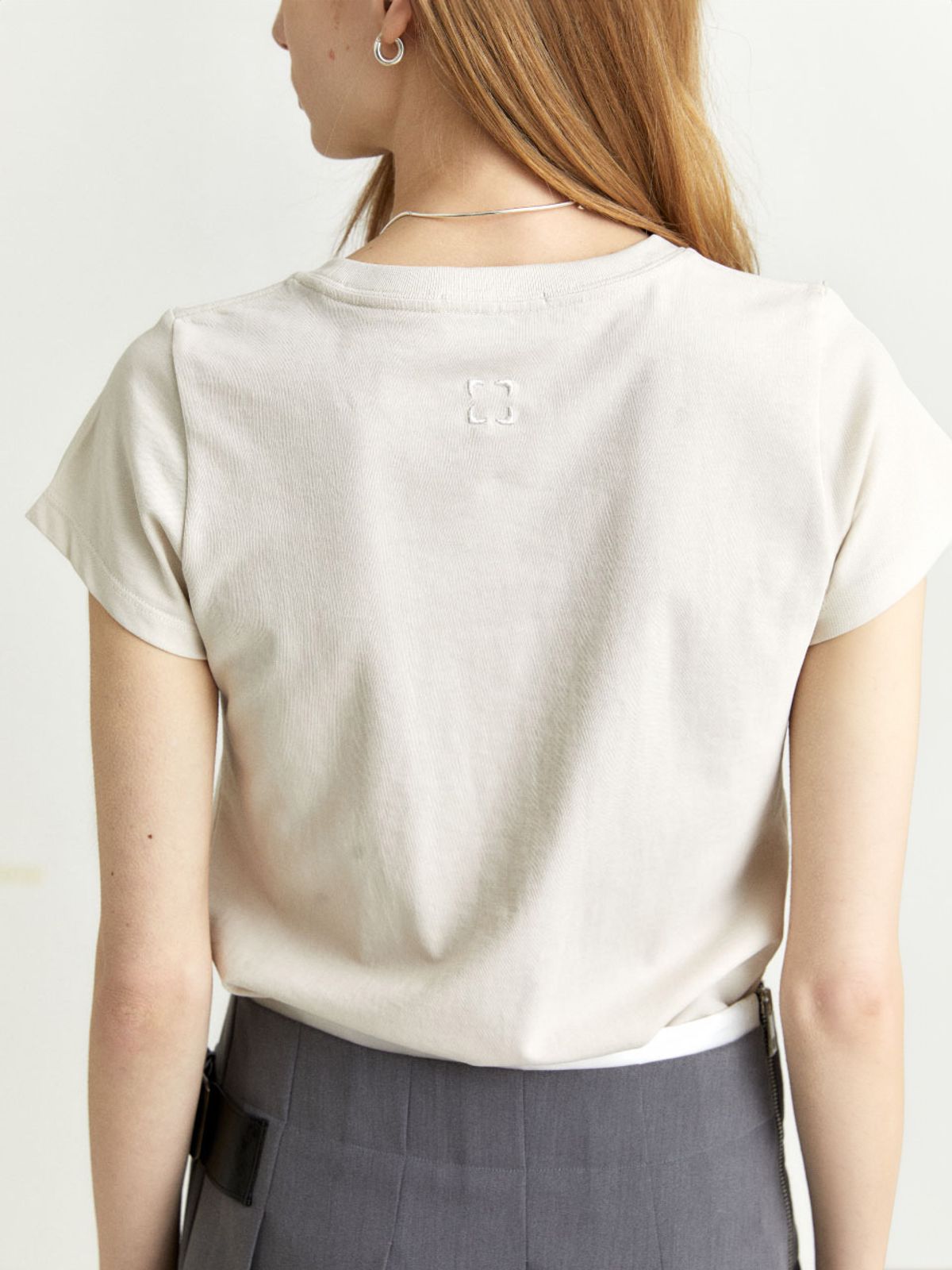 뮤제(MUSEE) ALLIANCE Musee Paris Tape T-Shirt_Beige