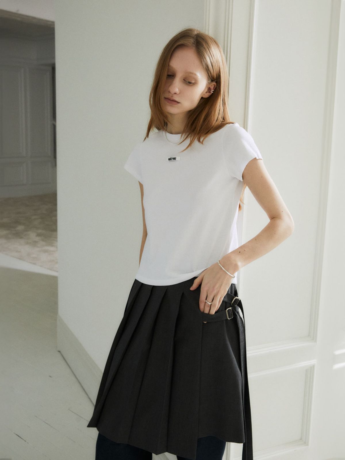 뮤제(MUSEE) ALLIANCE Musee Paris Tape T-Shirt_Off White