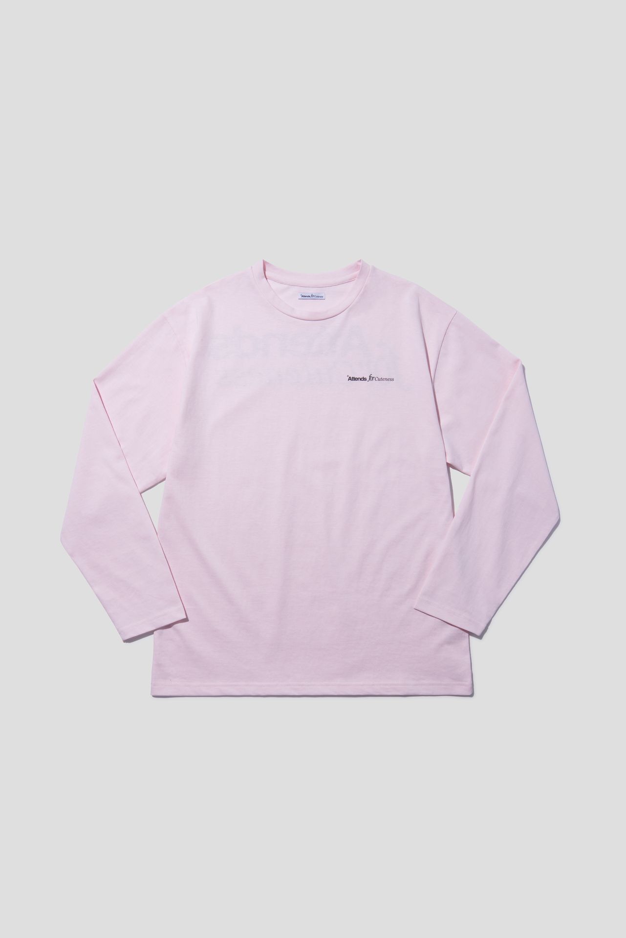 MUSINSA公式 | ATTENDS ベビーピンクのロングスリーブTシャツ