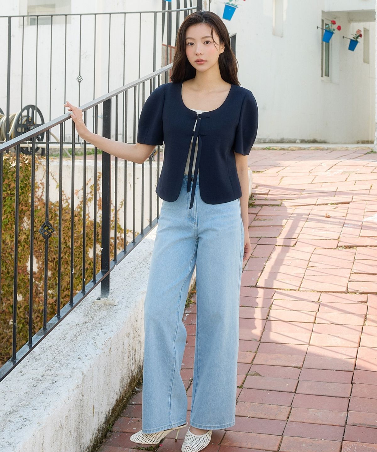 올리브 데 올리브(OLIVE DES OLIVE) 스트레이트핏 워싱 데님 팬츠 OJ5ML3040