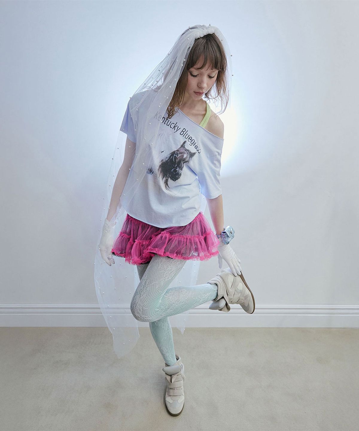 스컬프터(SCULPTOR) Sheriff Cut Out Tee Misty Blue
