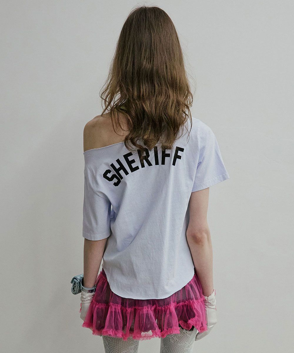 스컬프터(SCULPTOR) Sheriff Cut Out Tee Misty Blue - 사이즈 & 후기