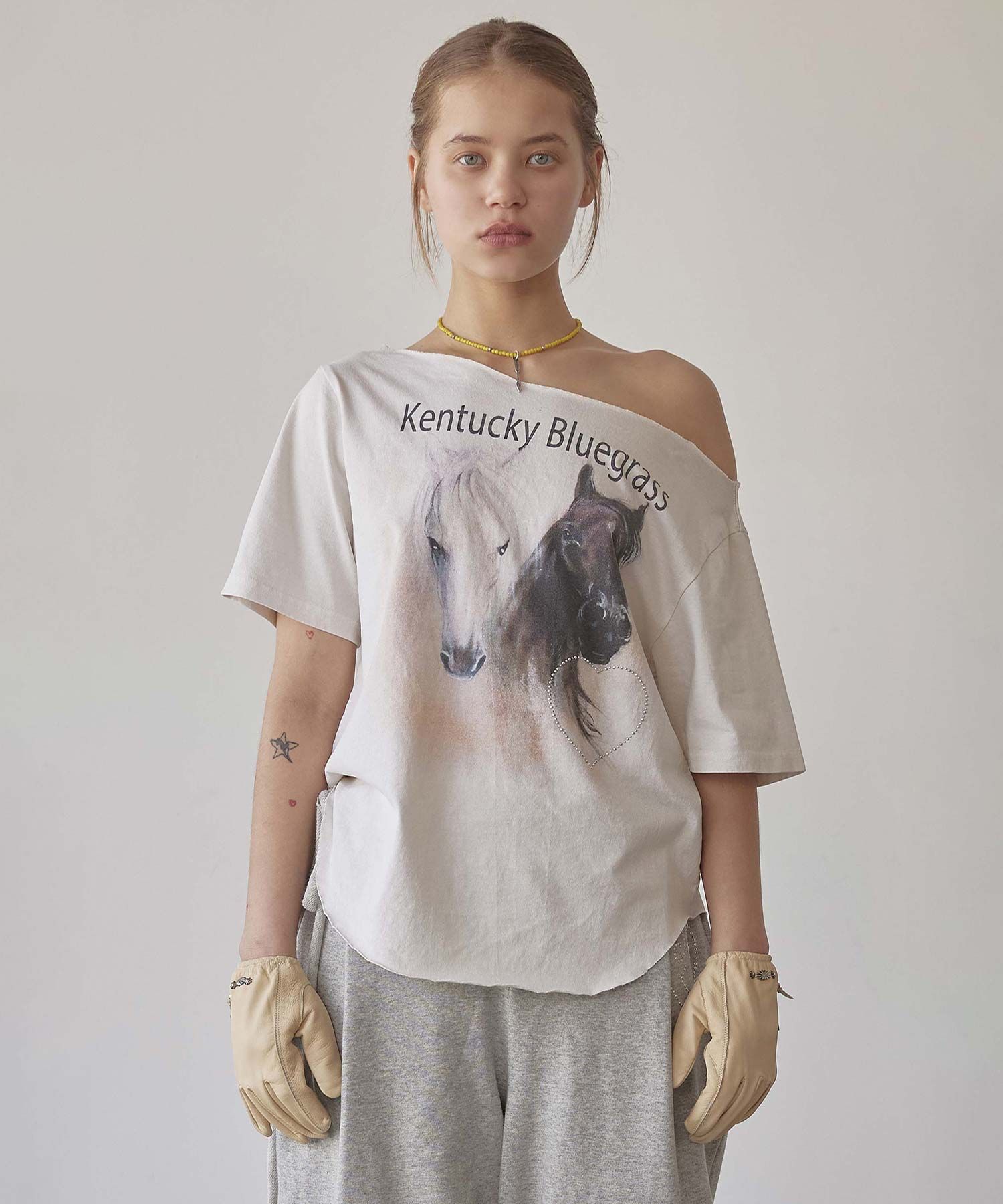 Tシャツ・カットソー SCULPTOR Sheriff Cut Out Tee 5BFT018 Sheriff Cut Out Tee Dirty White – SCULPTOR JAPAN