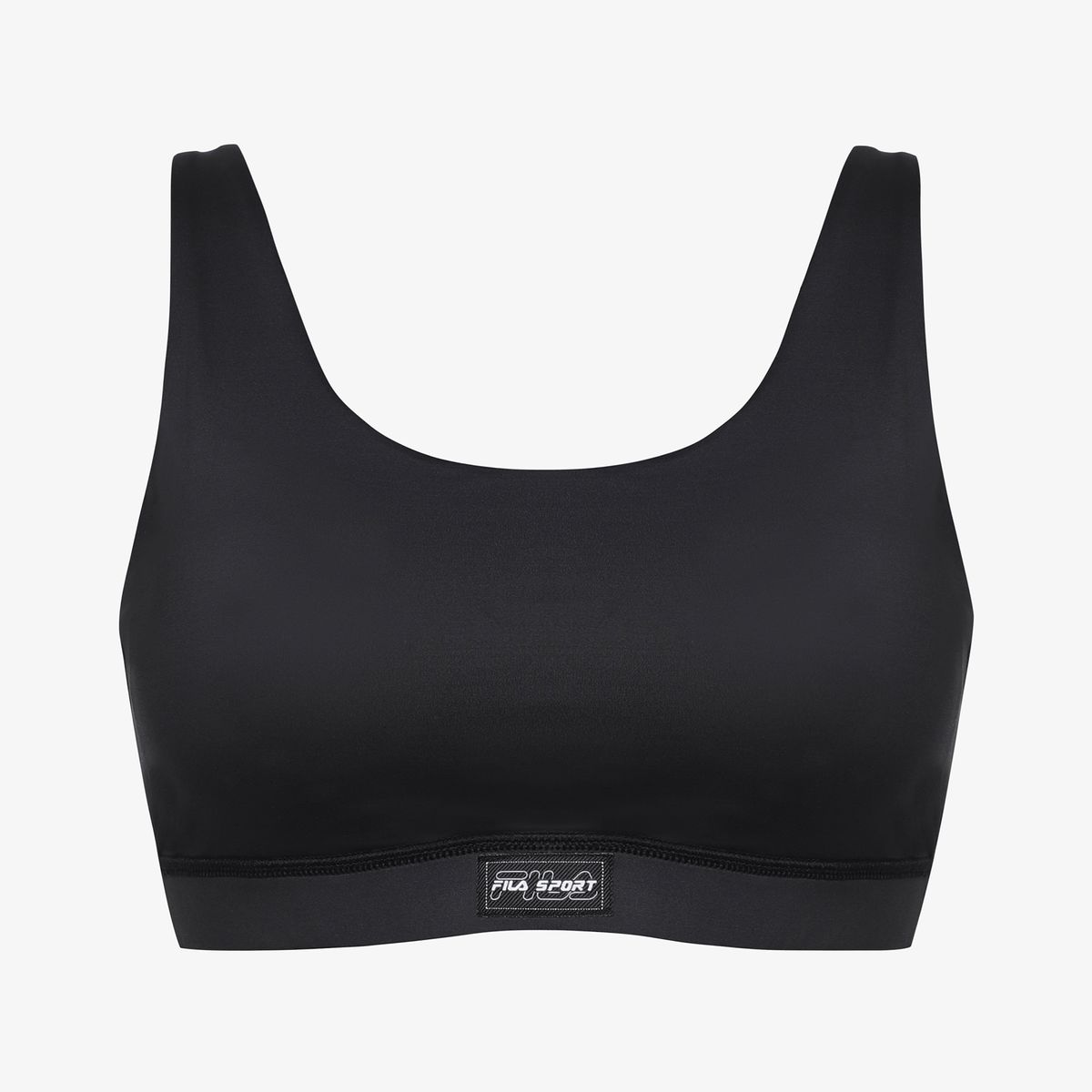 휠라언더웨어(FILA UNDERWEAR) 액티브 파워핏 스판 몰드 부착형 미들 브라탑(FI4ITH1042FBLK)