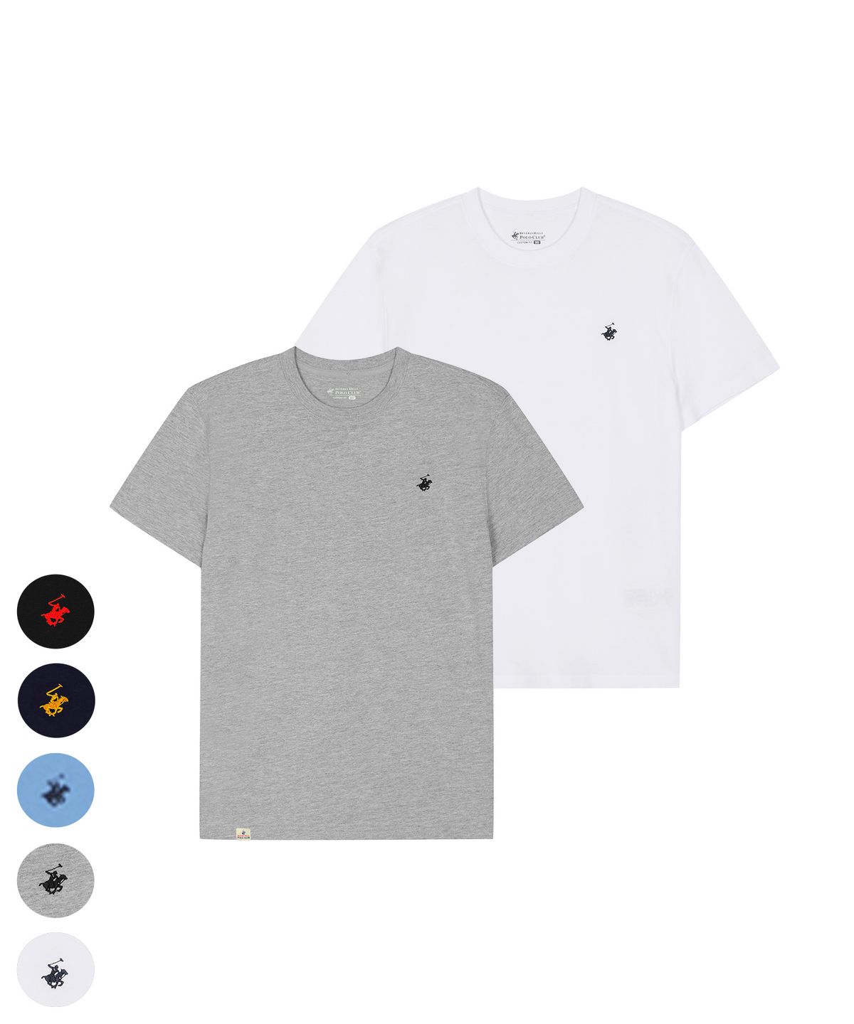 비버리힐스 폴로클럽(BHPOLOCLUB) [2PACK] 남성 퓨어 코튼 반팔티셔츠 5Color TS003