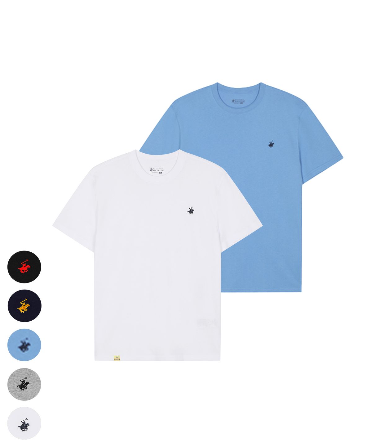 비버리힐스 폴로클럽(BHPOLOCLUB) [2PACK] 남성 퓨어 코튼 반팔티셔츠 5Color TS003
