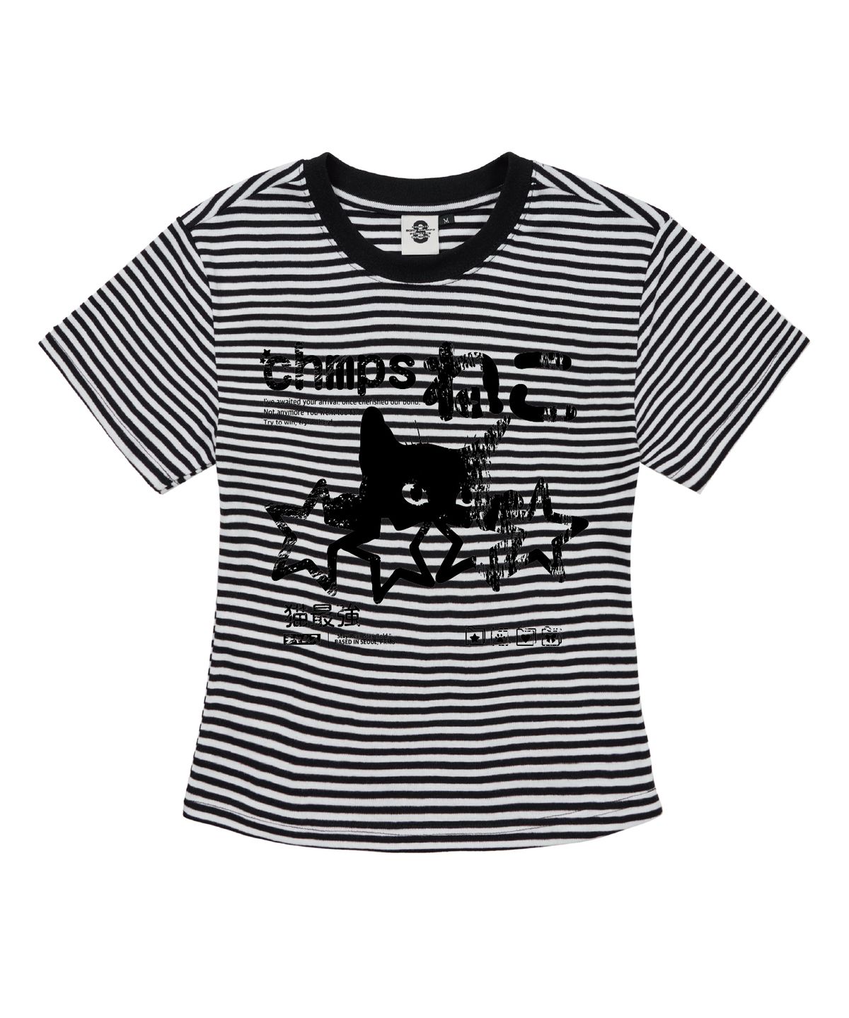본챔스(BORN CHAMPS) [6 COLORS] VTG CHAMPS NEKO 여성 SHORT 스트라이프 반팔 B25ST60