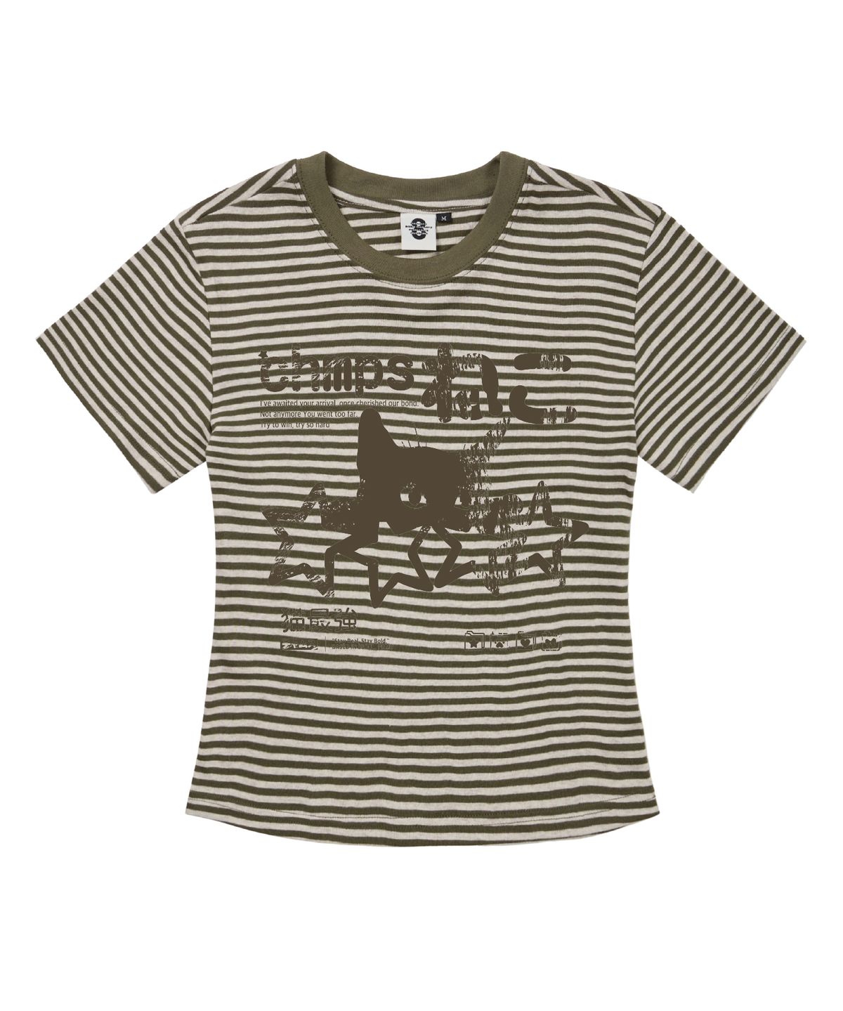 본챔스(BORN CHAMPS) [6 COLORS] VTG CHAMPS NEKO 여성 SHORT 스트라이프 반팔 B25ST60