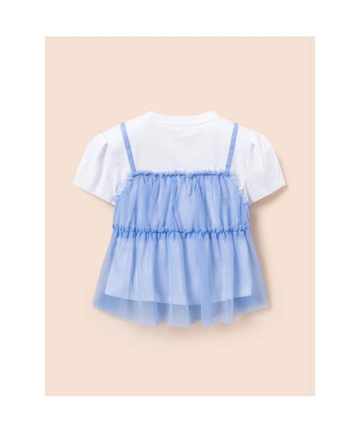 빈폴 키즈(BEANPOLE KIDS) [러블리 빙키 걸즈] 반소매 샤 뷔스티에 블라우스  스카이 블루 (BI5465G05Q)