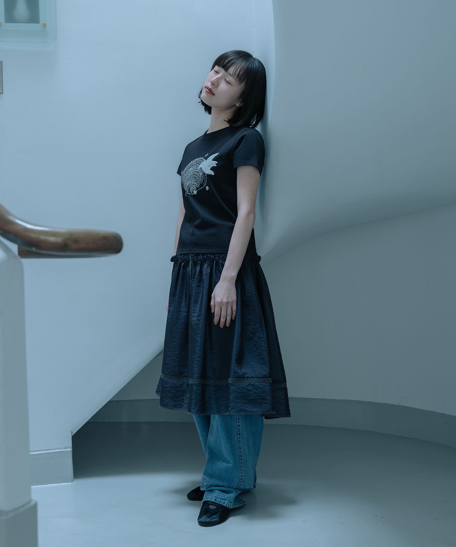 【OHESHIO】SHELL BIRD T-SHIRT Tシャツ MUSINSA | OHESHIO SHELL BIRD T-SHIRT, BLACK
