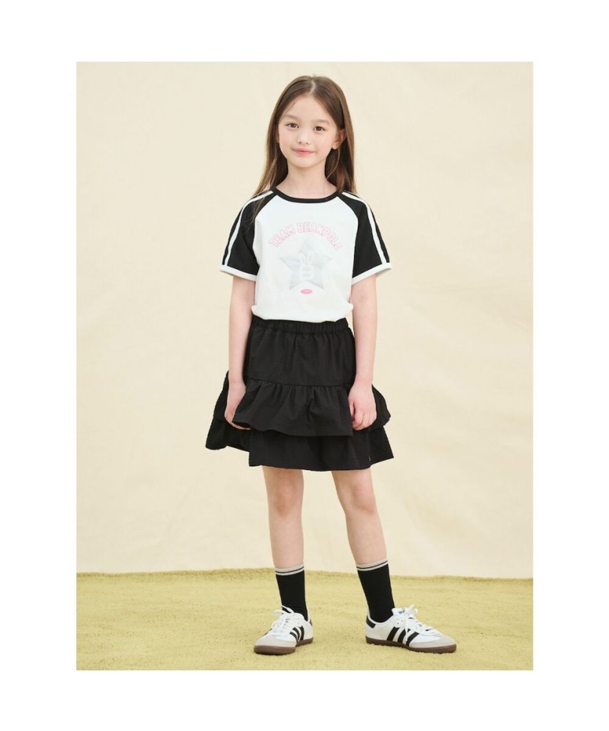 빈폴 키즈(BEANPOLE KIDS) 라글란 그래픽 포인트 투피스  블랙 (BI5471G055)