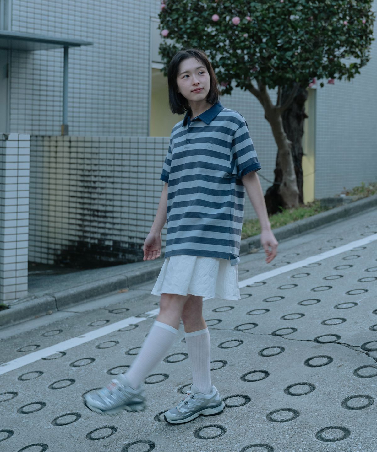 오헤시오(OHESHIO) PK STRIPE SHIRT, BLUE