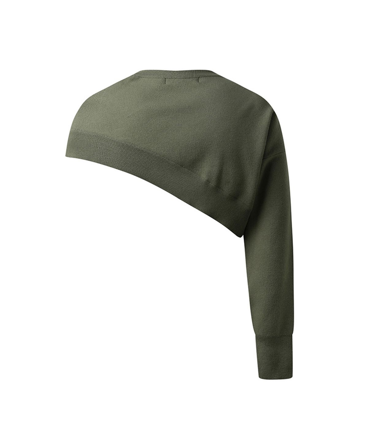 에르에르(ERER) [UN] Diagonal crop knit Khaki