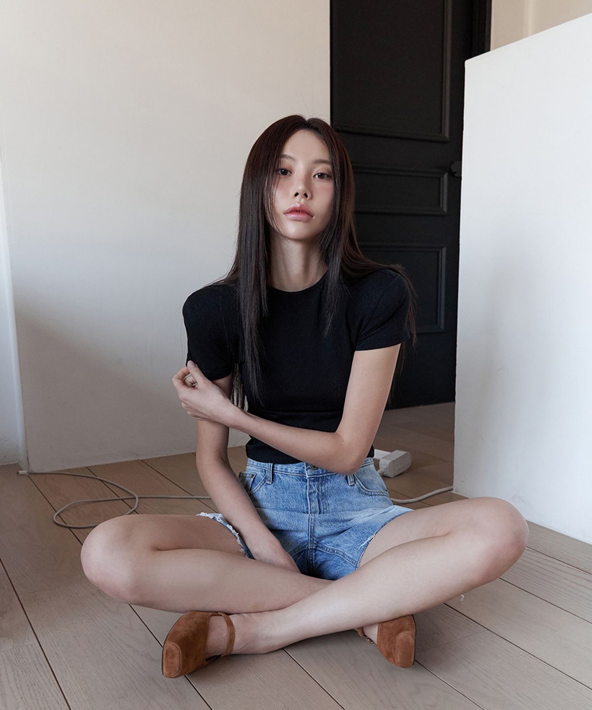 랑거(LANGER) vivienne punching padded t-shirt (4Color)