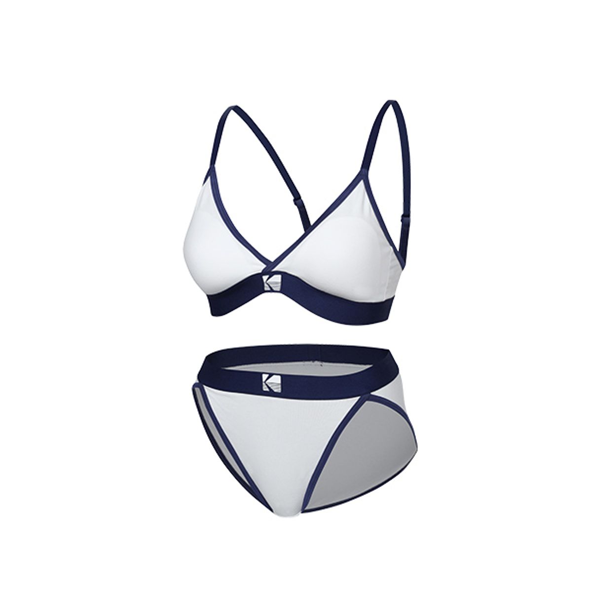 코닥 언더웨어(KODAK UNDERWEAR) 여성 레트로팝 무드 브라팬티 화이트