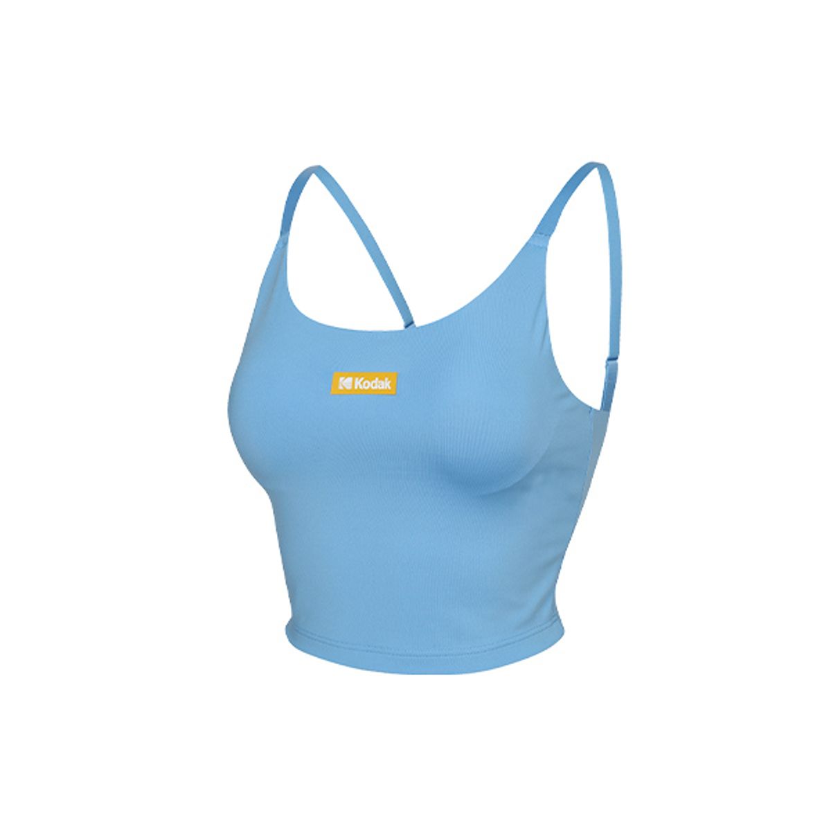 코닥 언더웨어(KODAK UNDERWEAR) 여성 스퀘어 포인트 로고 브라탑 블루