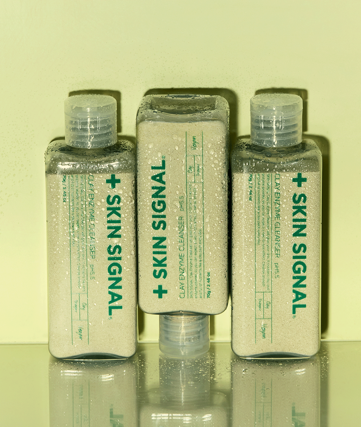 스킨시그널(SKINSIGNAL) 그린클레이 효소클렌저 (PHA, 쑥) +(단독) 샤쉐 2매