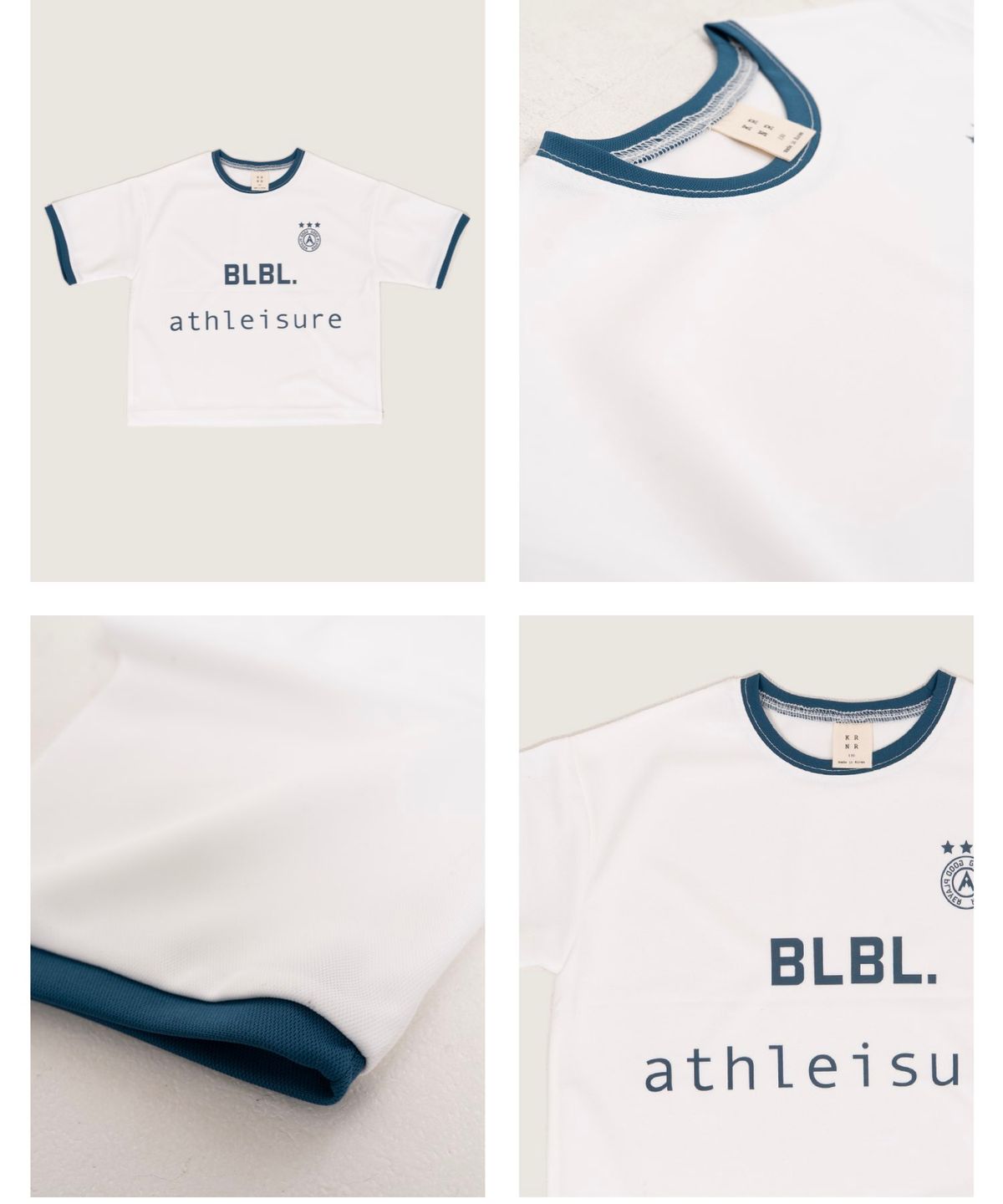 쿠르나르(KRNR) 코어 BLBL 클래식 풋볼 티셔츠 아이보리