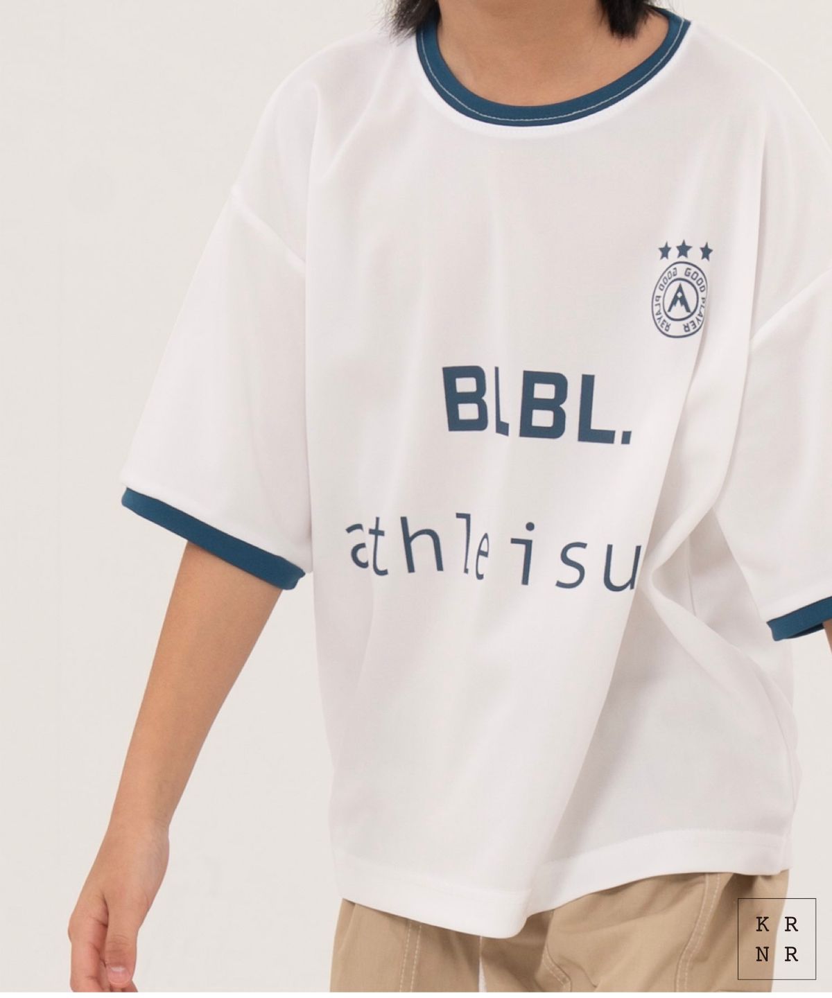 쿠르나르(KRNR) 코어 BLBL 클래식 풋볼 티셔츠 아이보리
