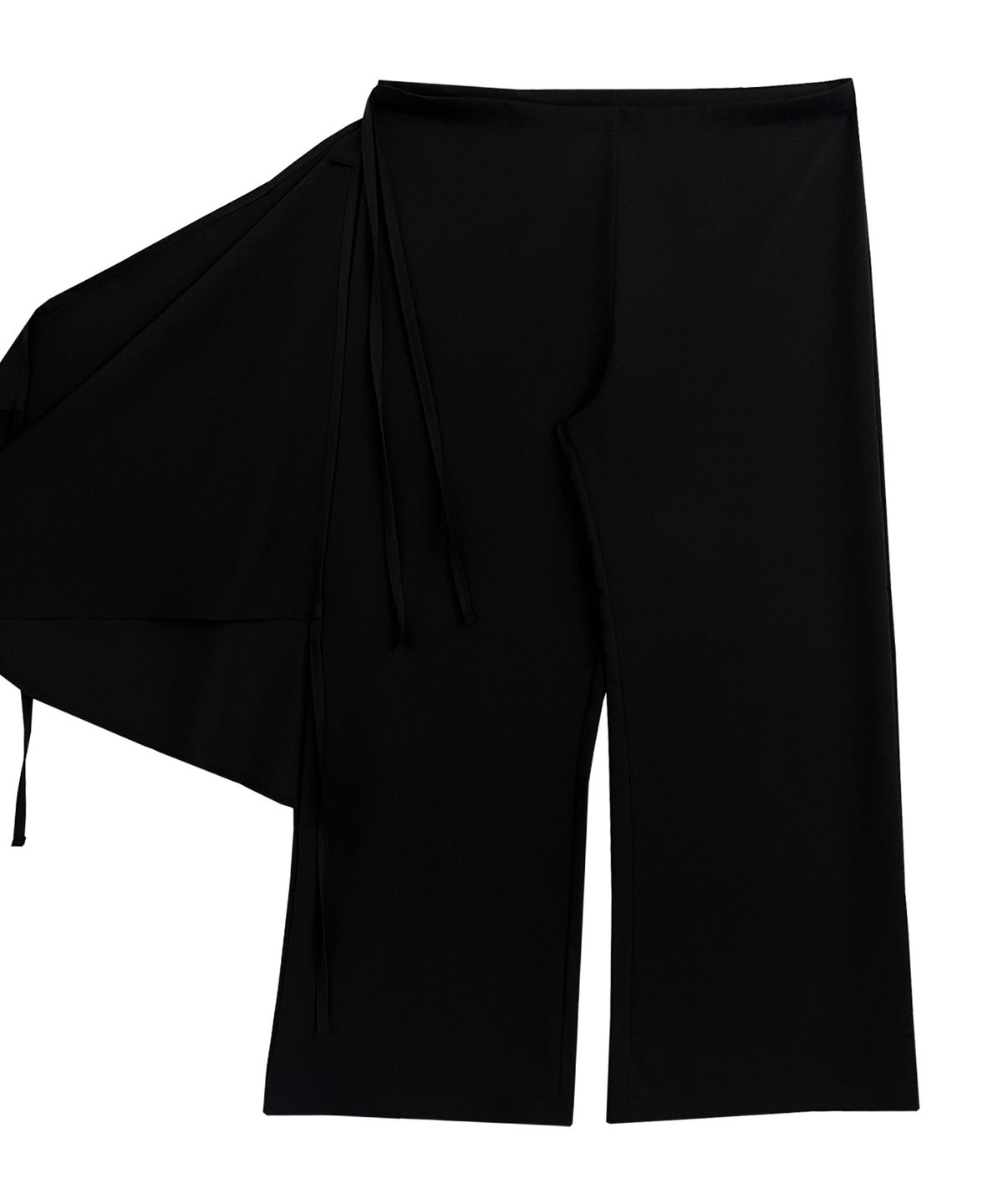 오픈타입(OPENTYPE) Skirt Layered Wide Pants (BLACK)