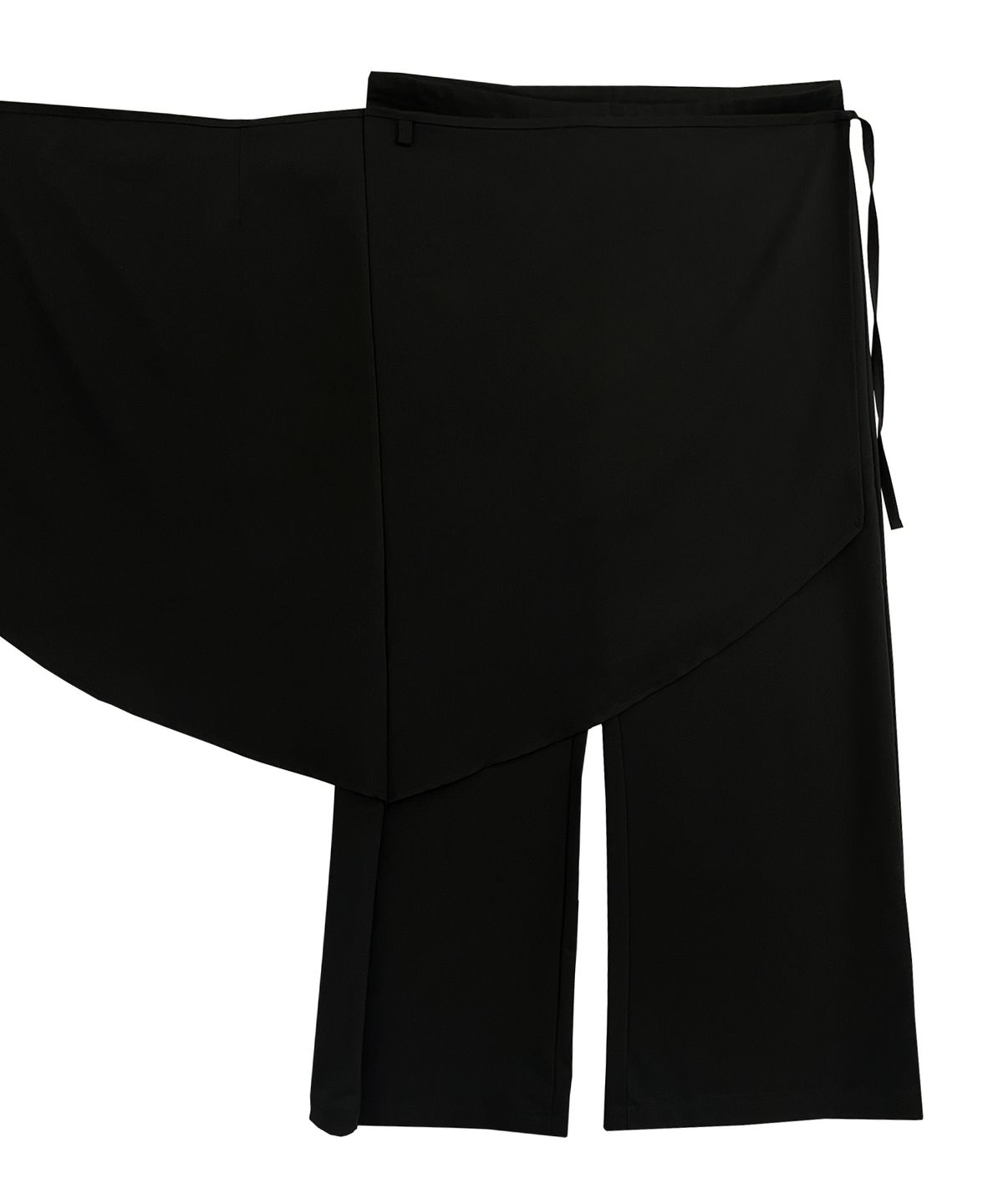 오픈타입(OPENTYPE) Skirt Layered Wide Pants (BLACK)