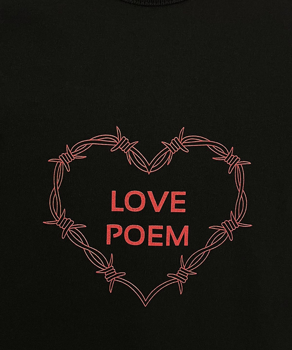 오픈타입(OPENTYPE) Barbed Wire Heart T Shirt (BLACK)