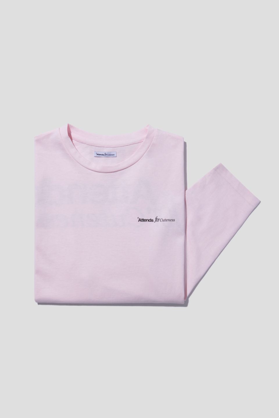 MUSINSA公式 | ATTENDS ベビーピンクのロングスリーブTシャツ