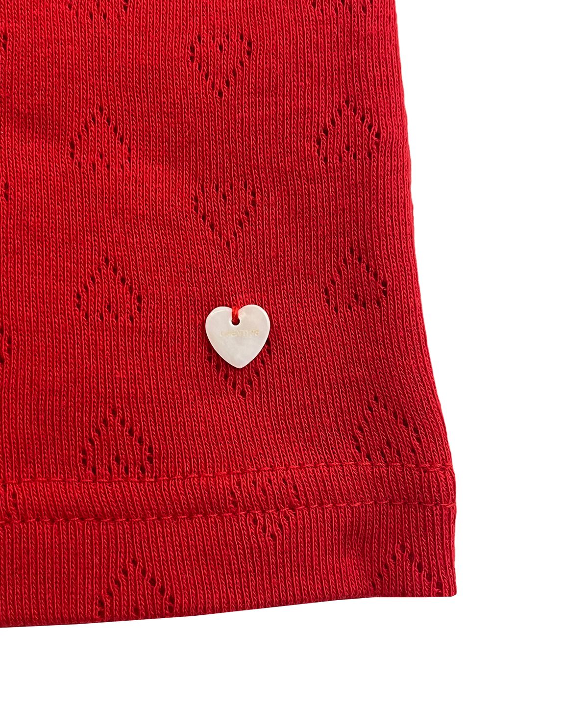 오픈타입(OPENTYPE) Heart Punching T Shirt (RED)