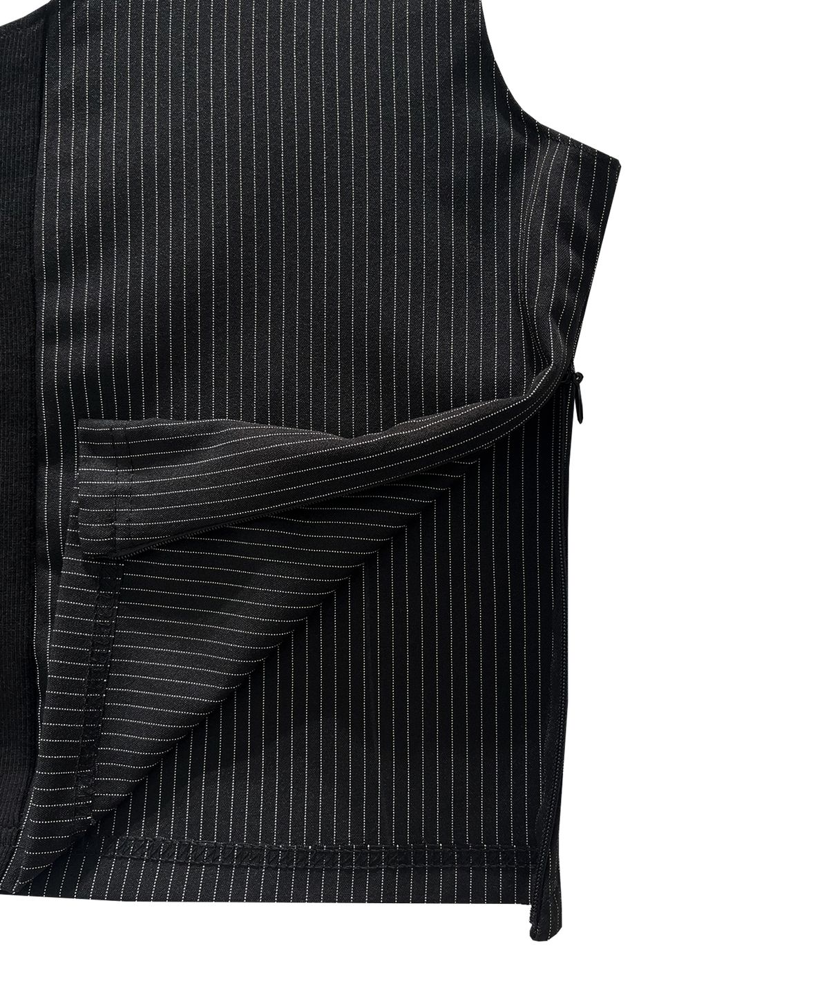 오픈타입(OPENTYPE) Paneled One Shoulder Sleeveless (BLACK)