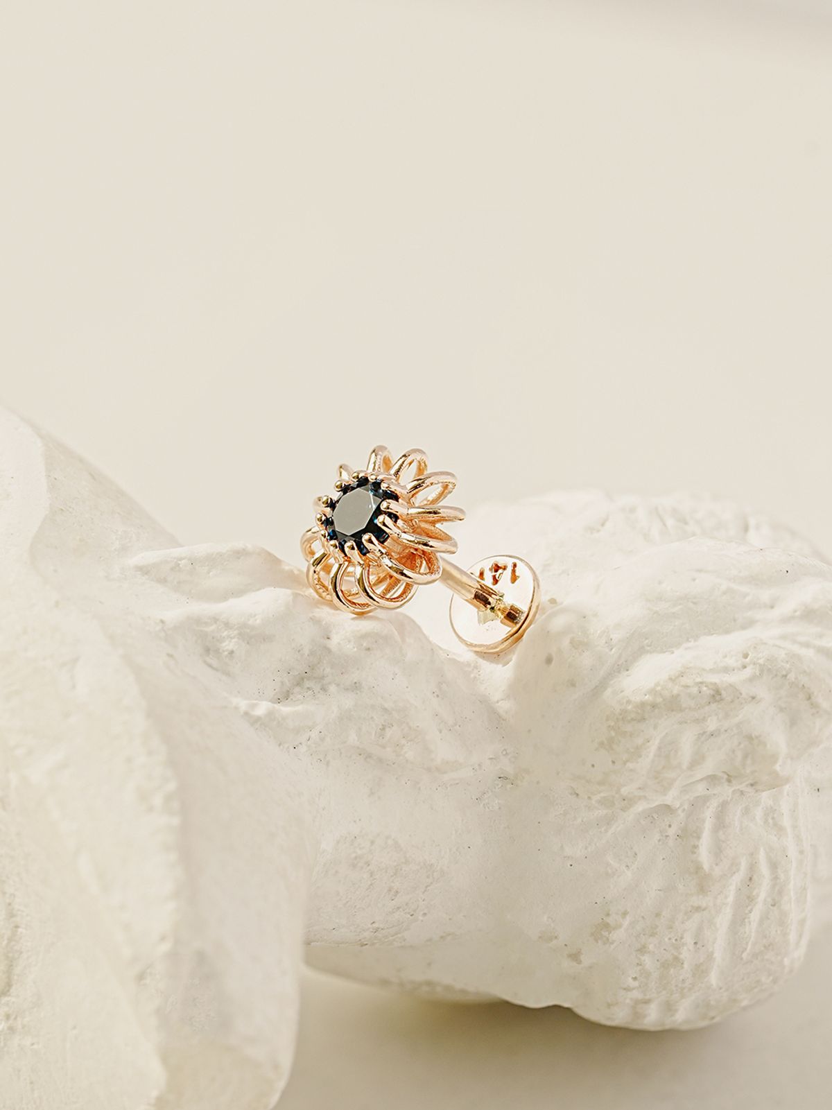 미니멀피어싱(MINIMALPIERCING) 14K 허리케인 큐빅 라블렛 피어싱