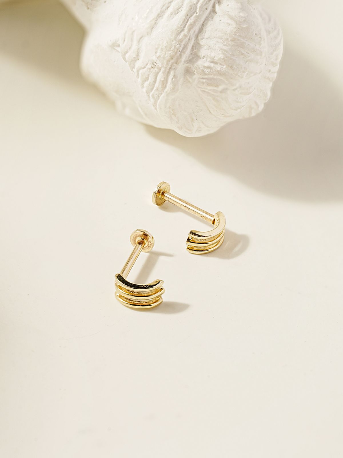 미니멀피어싱(MINIMALPIERCING) 14K 인터널 미니미 세줄 링 라블렛 피어싱