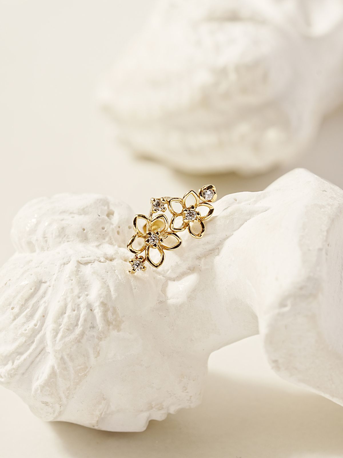 미니멀피어싱(MINIMALPIERCING) 14K 인터널 트윈 플라워 라블렛 피어싱