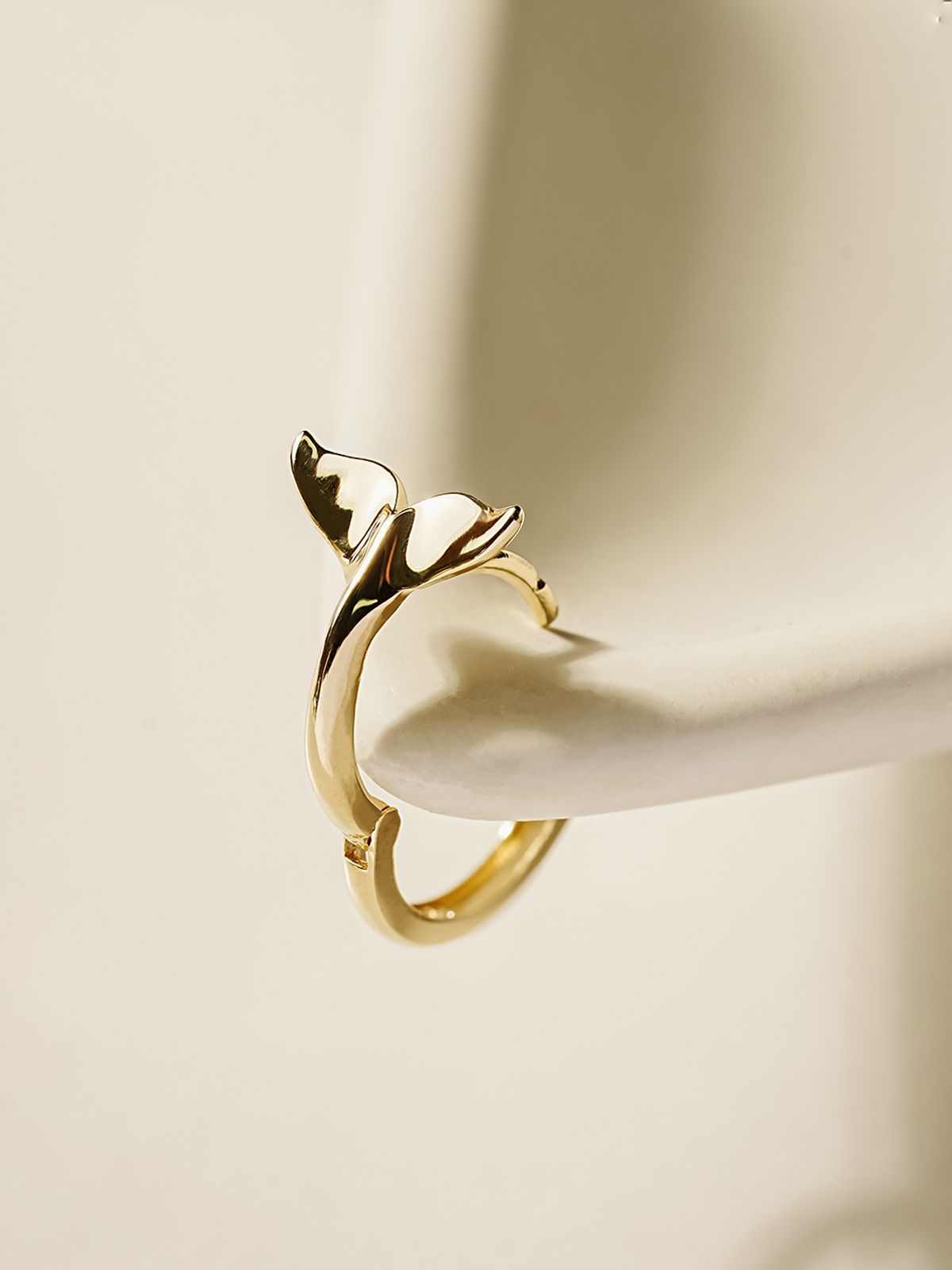 미니멀피어싱(MINIMALPIERCING) 14K 18K 고래꼬리 원터치 귀걸이