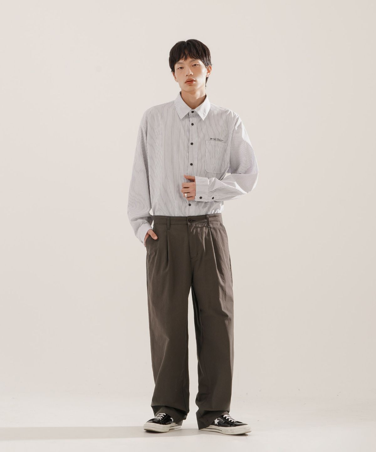 퍼스텝(PERSTEP) 코튼 브리즈 트라우저 팬츠 브라운 JULP4700