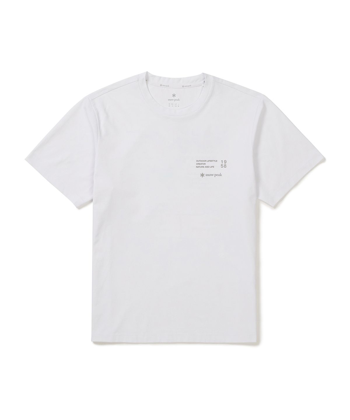 스노우피크 어패럴(SNOWPEAK APPAREL) 퀵드라이 리플렉티브 반팔 티셔츠 (S25MMTTS18) White