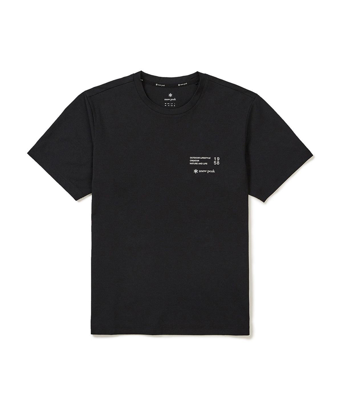 스노우피크 어패럴(SNOWPEAK APPAREL) 퀵드라이 리플렉티브 반팔 티셔츠 (S25MMTTS18) Black