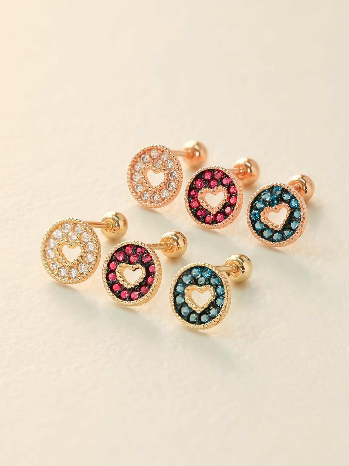 미니멀피어싱(MINIMALPIERCING) 14K 하트 캔디 피어싱 귀걸이