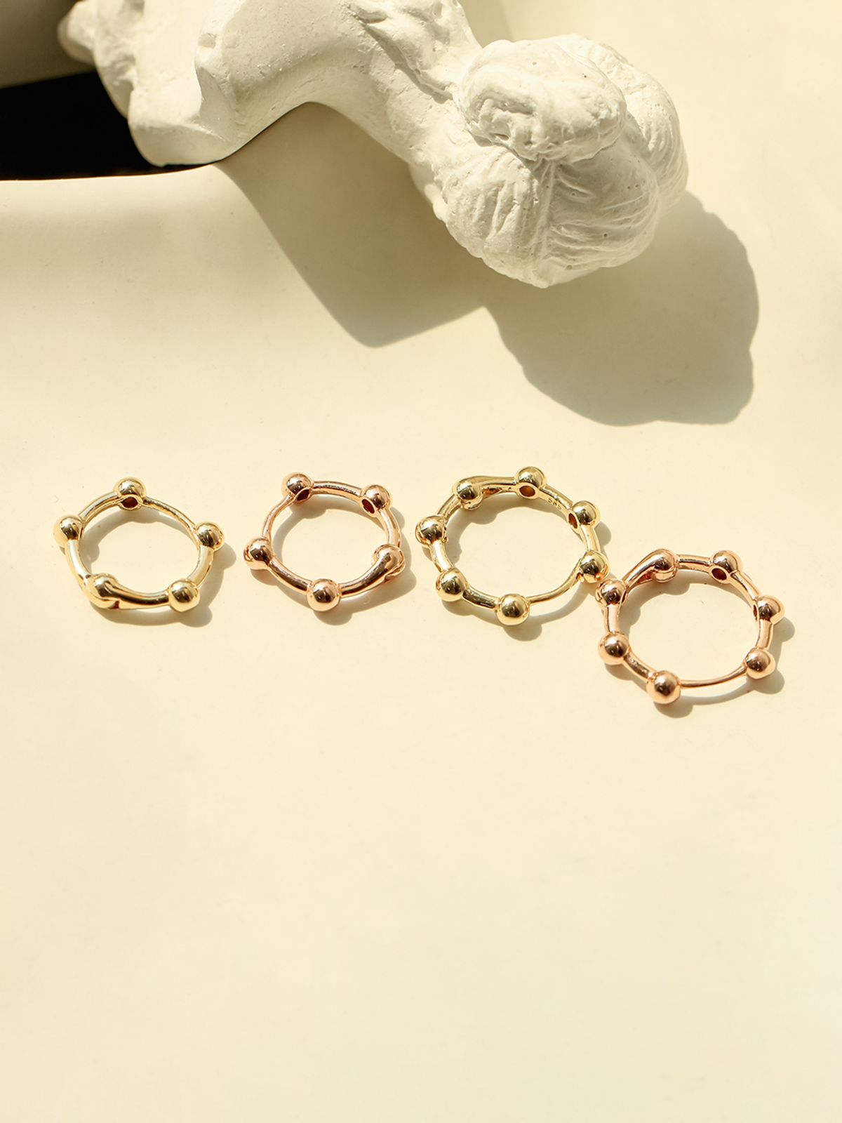 미니멀피어싱(MINIMALPIERCING) 14K 18K 라인 볼 원터치 링 귀걸이