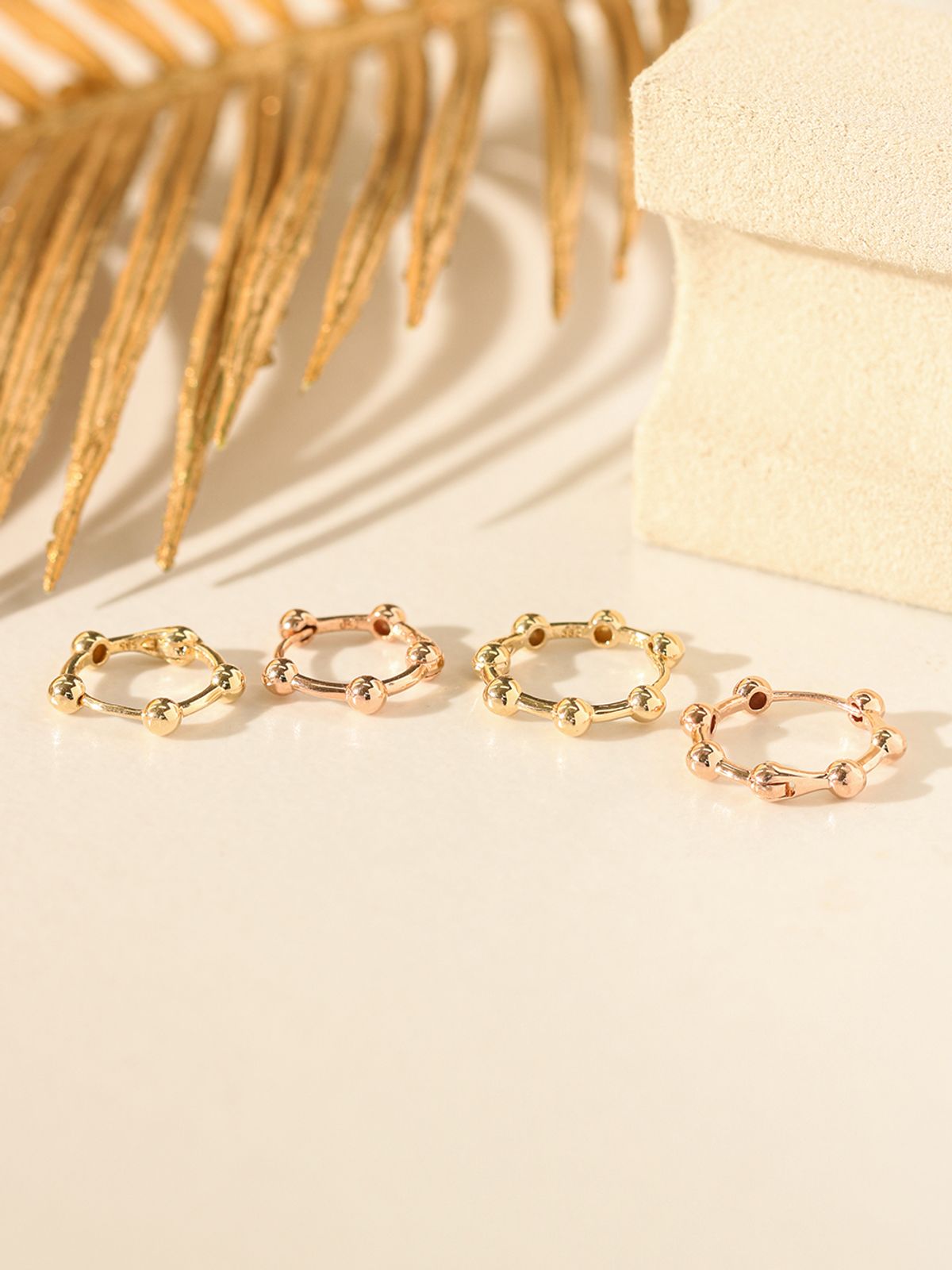 미니멀피어싱(MINIMALPIERCING) 14K 18K 라인 볼 원터치 링 귀걸이