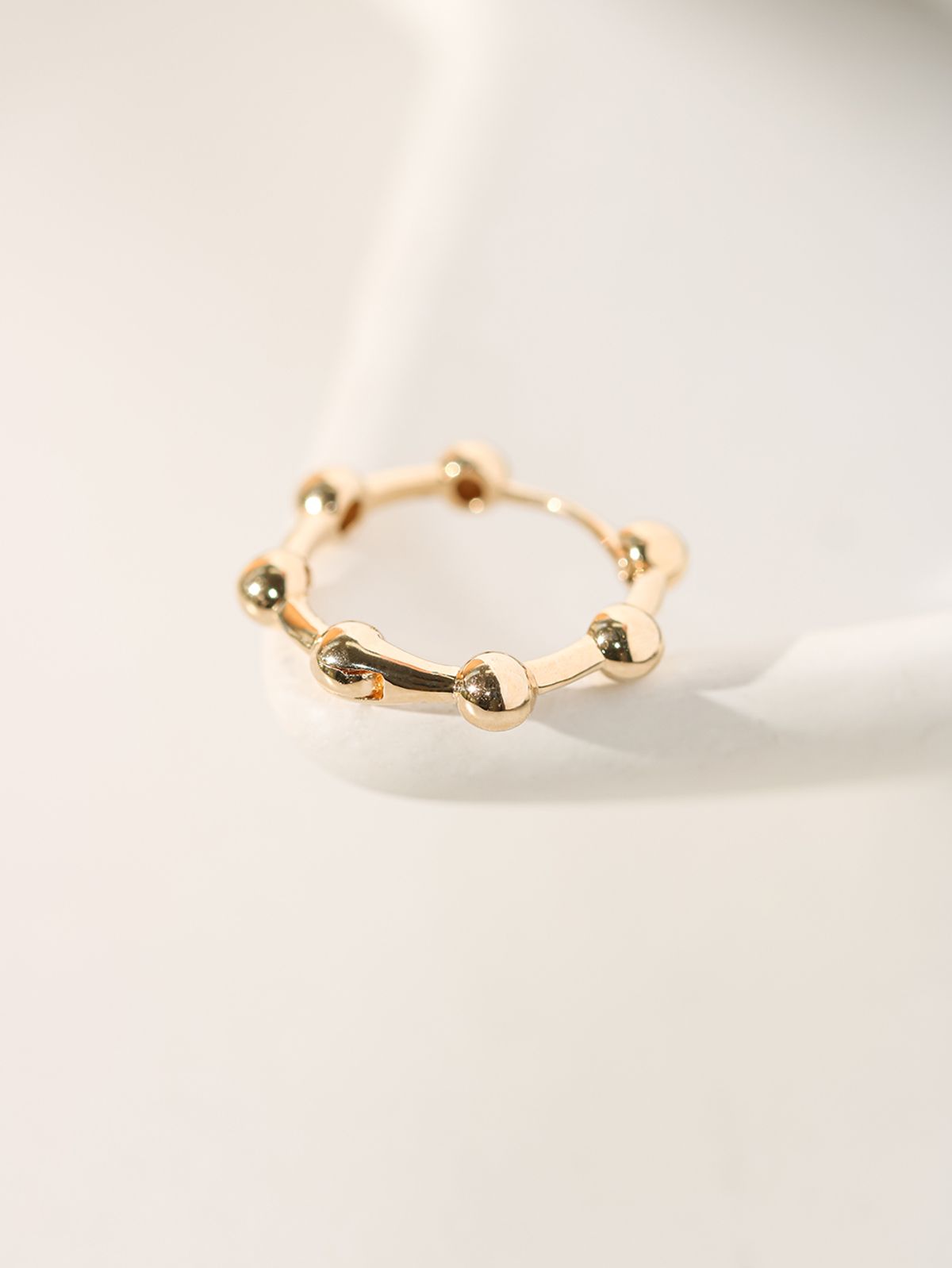 미니멀피어싱(MINIMALPIERCING) 14K 18K 라인 볼 원터치 링 귀걸이